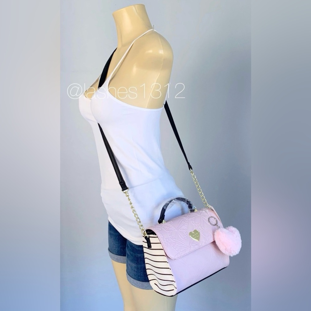 BETSEY JOHNSON Bag Addy Crossbody - Pink Butterfly Purse LBADDY - Picture 8 of 8
